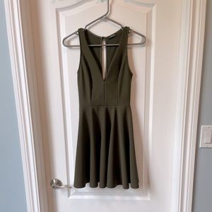 Olive green party/semi-formal dress